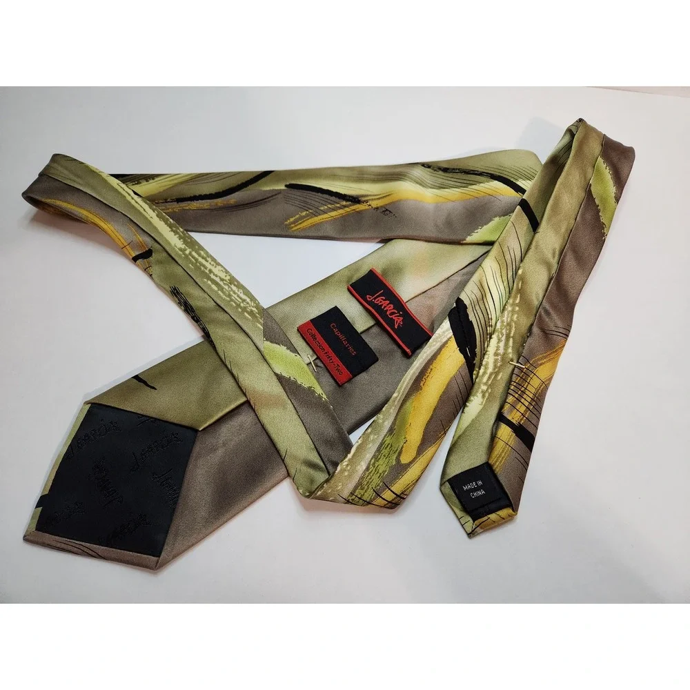 J Garcia Mens Silk Tie Capillaries‎ Collection Fifty-Two Abstract 3.5 x 60
